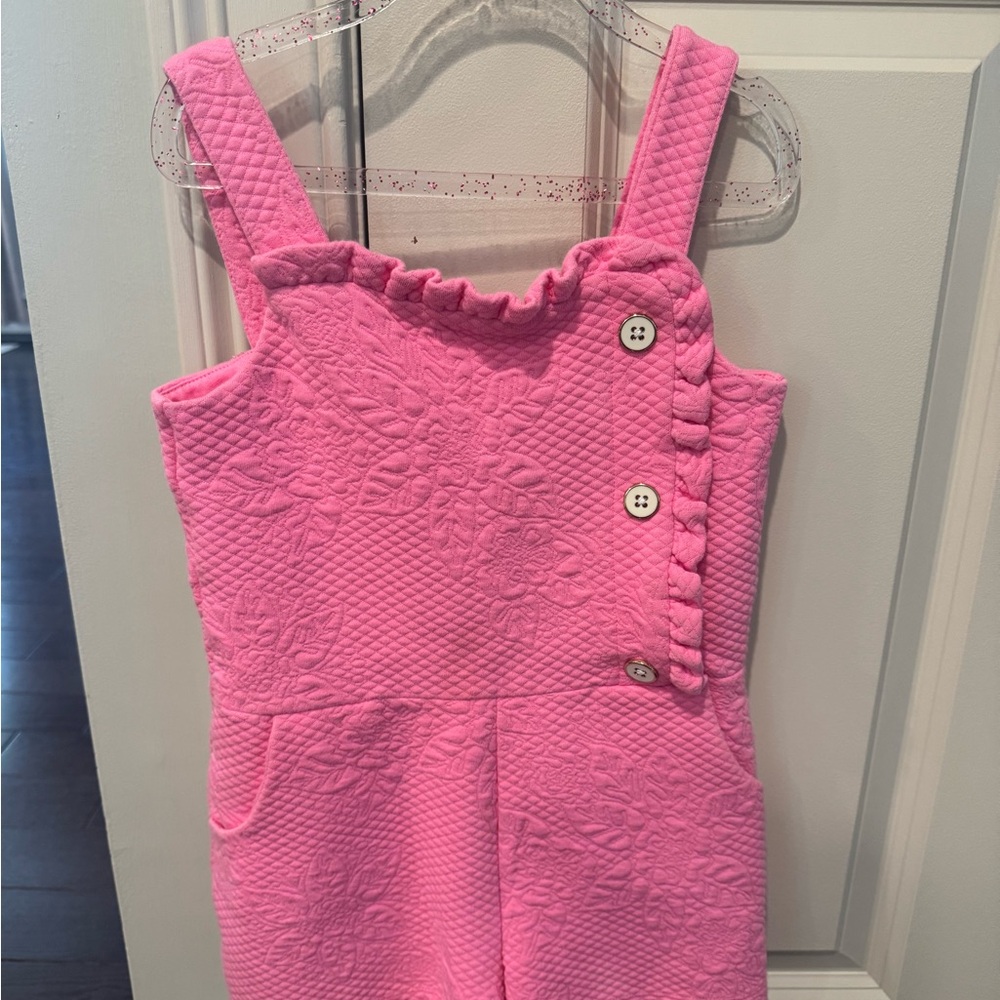 Janie and Jack Pink Textured Romper